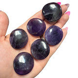Gemstone Coin - Mini Crystal Worry Stone - Pocket Stone