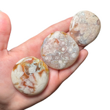 Gemstone "Cookie" - Crystal Flat Stone - Crystal Worry Stone - Gemstone Palm Stone