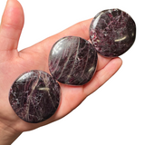 Gemstone "Cookie" - Crystal Flat Stone - Crystal Worry Stone - Gemstone Palm Stone