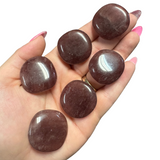 Gemstone Coin - Mini Crystal Worry Stone - Pocket Stone