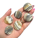Gemstone Coin - Mini Crystal Worry Stone - Pocket Stone