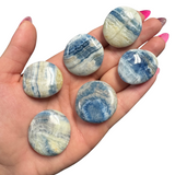 Gemstone Coin - Mini Crystal Worry Stone - Pocket Stone