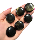 Gemstone Coin - Mini Crystal Worry Stone - Pocket Stone