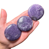 Gemstone "Cookie" - Crystal Flat Stone - Crystal Worry Stone - Gemstone Palm Stone