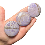 Gemstone "Cookie" - Crystal Flat Stone - Crystal Worry Stone - Gemstone Palm Stone