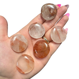Gemstone Coin - Mini Crystal Worry Stone - Pocket Stone