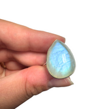 Flashy Moonstone Sterling Silver Ring - Pink and Teal Doublet Moonstone Ring