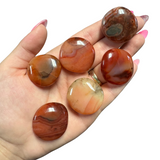 Gemstone Coin - Mini Crystal Worry Stone - Pocket Stone