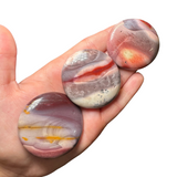 Gemstone "Cookie" - Crystal Flat Stone - Crystal Worry Stone - Gemstone Palm Stone