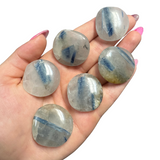 Gemstone Coin - Mini Crystal Worry Stone - Pocket Stone