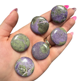 Gemstone Coin - Mini Crystal Worry Stone - Pocket Stone