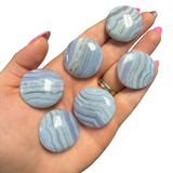 Gemstone Coin - Mini Crystal Worry Stone - Pocket Stone