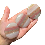 Gemstone "Cookie" - Crystal Flat Stone - Crystal Worry Stone - Gemstone Palm Stone
