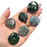 Gemstone Coin - Mini Crystal Worry Stone - Pocket Stone