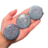 Gemstone "Cookie" - Crystal Flat Stone - Crystal Worry Stone - Gemstone Palm Stone