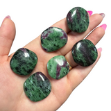 Gemstone Coin - Mini Crystal Worry Stone - Pocket Stone