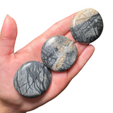 Gemstone "Cookie" - Crystal Flat Stone - Crystal Worry Stone - Gemstone Palm Stone