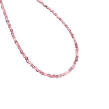 3mm Faceted Gemstone Necklace, Dainty Crystal Necklace, Natural Gemstone Necklace, Facet Gemstone Necklace