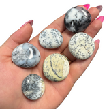 Gemstone Coin - Mini Crystal Worry Stone - Pocket Stone