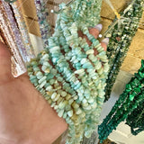 Chip Gemstone Bead - 32” or 16” Gemstone Bead - Natural Crystal Bead