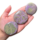 Gemstone "Cookie" - Crystal Flat Stone - Crystal Worry Stone - Gemstone Palm Stone