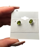 Sterling Silver Gemstone Studs - Crystal Earrings - Natural Gemstone Silver Studs