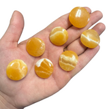 Gemstone Coin - Mini Crystal Worry Stone - Pocket Stone