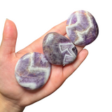 Gemstone "Cookie" - Crystal Flat Stone - Crystal Worry Stone - Gemstone Palm Stone