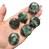 Gemstone Coin - Mini Crystal Worry Stone - Pocket Stone
