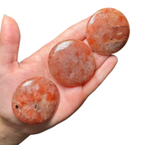 Gemstone "Cookie" - Crystal Flat Stone - Crystal Worry Stone - Gemstone Palm Stone