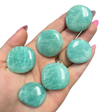 Gemstone Coin - Mini Crystal Worry Stone - Pocket Stone