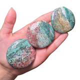 Gemstone "Cookie" - Crystal Flat Stone - Crystal Worry Stone - Gemstone Palm Stone