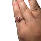 Sterling Silver Adjustable Gemstone Ring - Over 90 Options - Natural Crystal Ring