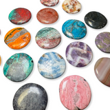 Gemstone "Cookie" - Crystal Flat Stone - Crystal Worry Stone - Gemstone Palm Stone
