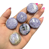 Gemstone Coin - Mini Crystal Worry Stone - Pocket Stone