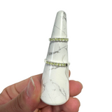 Sterling Silver Dainty Gemstone Ring - Natural Crystal Ring - Sterling Faceted Gemstone Ring