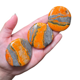 Gemstone "Cookie" - Crystal Flat Stone - Crystal Worry Stone - Gemstone Palm Stone