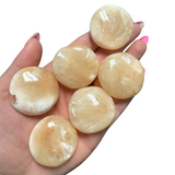 Gemstone Coin - Mini Crystal Worry Stone - Pocket Stone