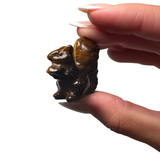 Mini Squirrel Carving - Gemstone Squirrel Carving - Crystal Squirrel Carving