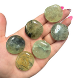 Gemstone Coin - Mini Crystal Worry Stone - Pocket Stone