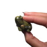Mini Frog Carving - Gemstone Frog Carving - Crystal Frog Carving