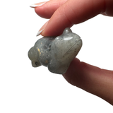 Mini Frog Carving - Gemstone Frog Carving - Crystal Frog Carving
