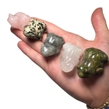 Mini Frog Carving - Gemstone Frog Carving - Crystal Frog Carving