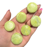 Gemstone Coin - Mini Crystal Worry Stone - Pocket Stone