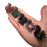 Mini Squirrel Carving - Gemstone Squirrel Carving - Crystal Squirrel Carving