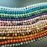 8mm Gemstone Bead - Round Crystal Bead - 16” Natural Gemstone Beads