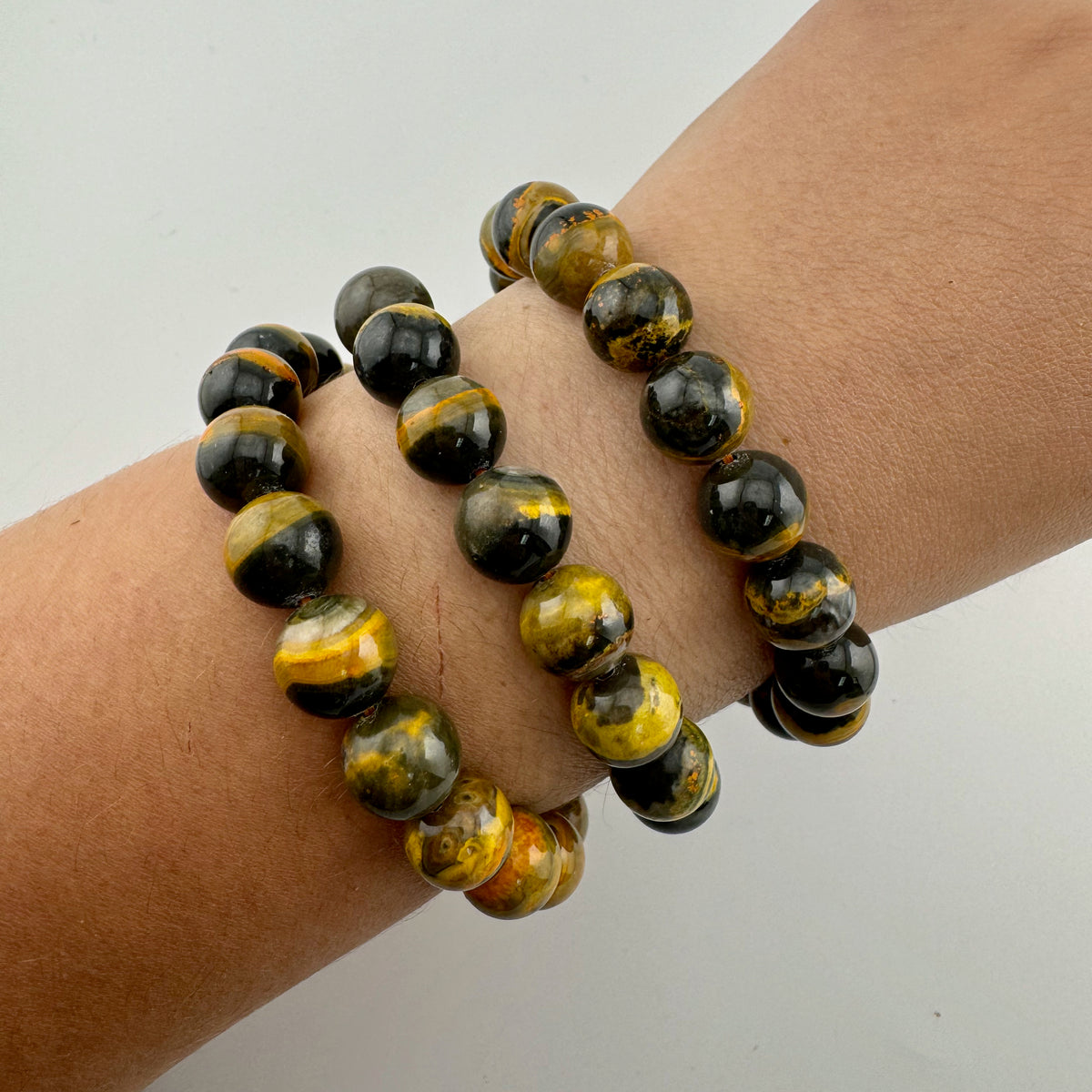 On sale Bumblebee Jasper Genuine Bracelet ~ 7 Inches ~ 10mm Round Beads