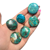 Gemstone Coin - Mini Crystal Worry Stone - Pocket Stone