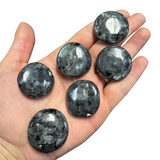 Gemstone Coin - Mini Crystal Worry Stone - Pocket Stone