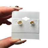 Sterling Silver Gemstone Studs - Crystal Earrings - Natural Gemstone Silver Studs